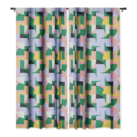 Ninola Design Bauhaus Shapes Spring Blackout Window Curtain