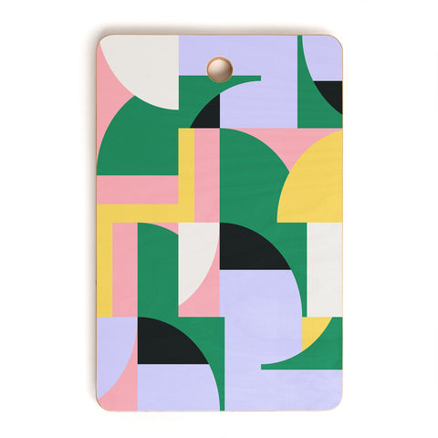 Ninola Design Bauhaus Shapes Spring Cutting Board Rectangle
