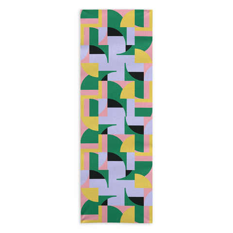 Ninola Design Bauhaus Shapes Spring Yoga Towel