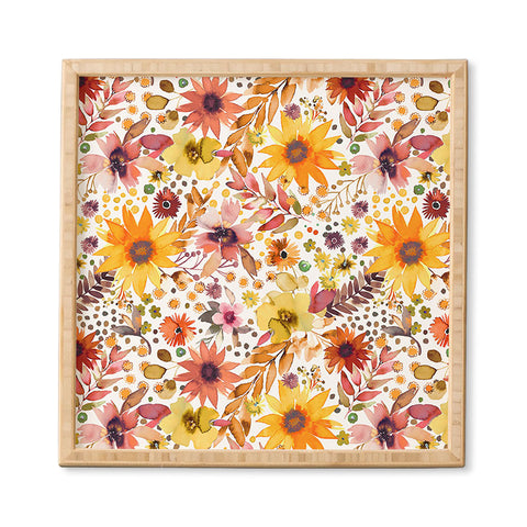 Ninola Design Big blooms flowers Gold Framed Wall Art