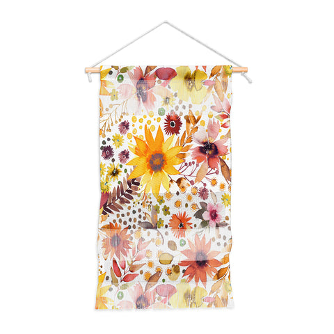 Ninola Design Big blooms flowers Gold Wall Hanging Portrait