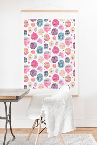 Ninola Design Big Watery Dots Pastel Art Print And Hanger
