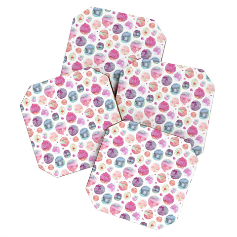 Ninola Design Big Watery Dots Pastel Coaster Set