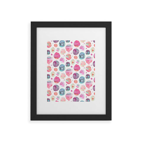 Ninola Design Big Watery Dots Pastel Framed Art Print