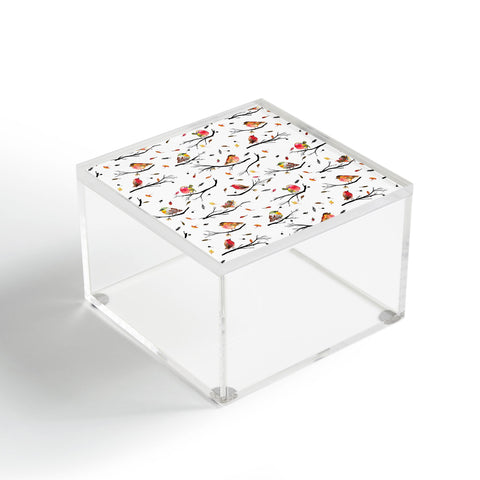 Ninola Design Birds Tree Branches Red Acrylic Box
