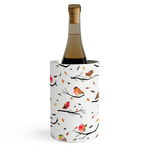 Ninola Design Birds Tree Branches Red Wine Chiller