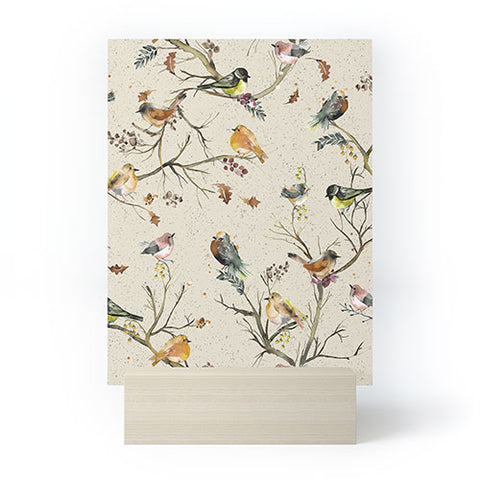 Ninola Design Birds Tree Classic Cottage Mini Art Print
