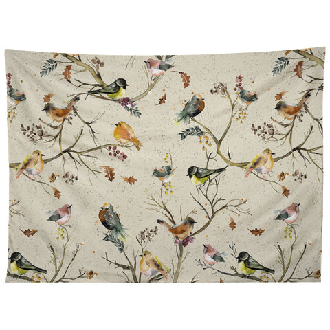 Ninola Design Birds Tree Classic Cottage Tapestry