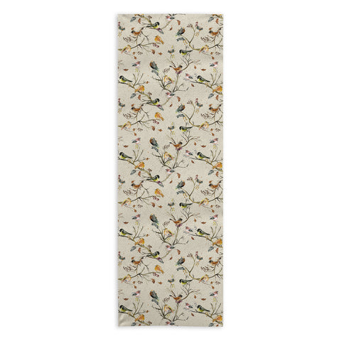 Ninola Design Birds Tree Classic Cottage Yoga Towel