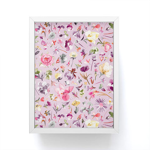 Ninola Design Blooming flowers lilac Framed Mini Art Print