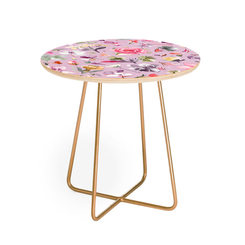 Ninola Design Blooming flowers lilac Round Side Table