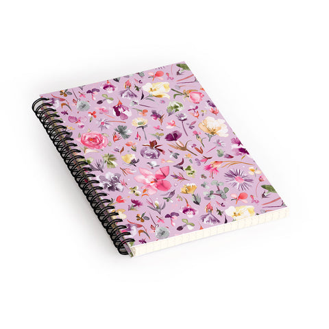 Ninola Design Blooming flowers lilac Spiral Notebook