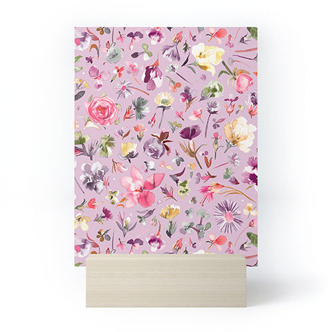Ninola Design Blooming flowers lilac Mini Art Print