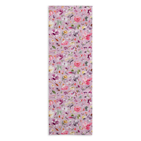 Ninola Design Blooming flowers lilac Yoga Towel