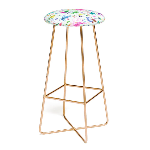 Ninola Design Blooming flowers spring Blue Bar Stool