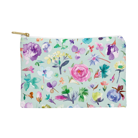 Ninola Design Blooming flowers spring Blue Pouch