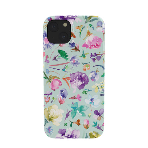 Ninola Design Blooming flowers spring Blue Phone Case