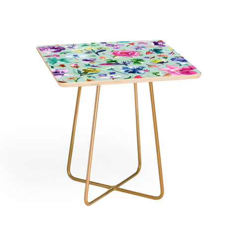 Ninola Design Blooming flowers spring Blue Side Table