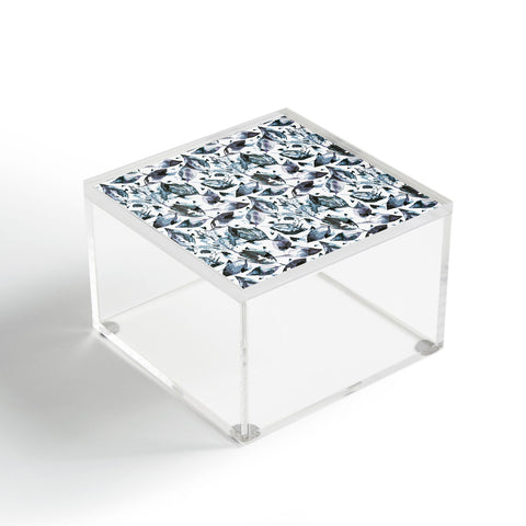 Ninola Design Blue autumn leaves Acrylic Box