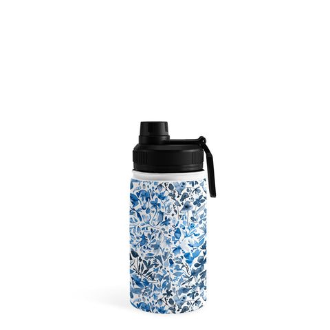 Ninola Design Blue flowers and plants ivy Water Bottle