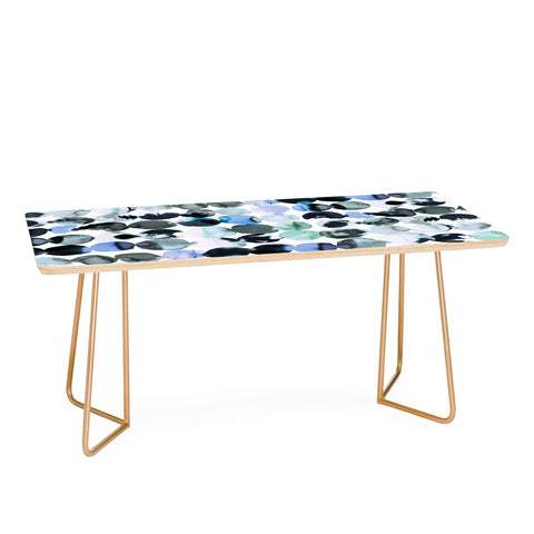 Ninola Design Blue Gray Ink Dots Coffee Table