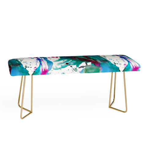 Ninola Design Blue paint splashes dripping Bench