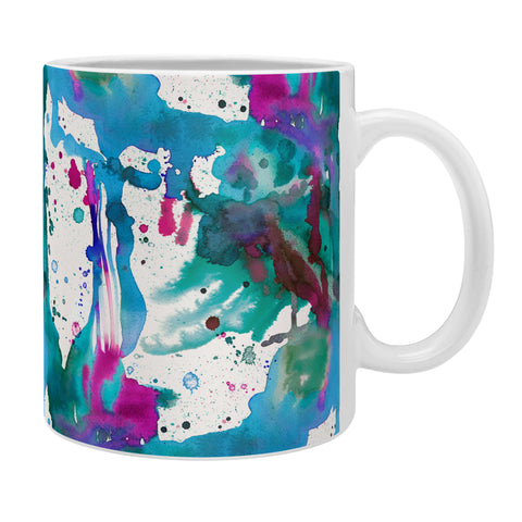 Ninola Design Blue paint splashes dripping Coffee Mug