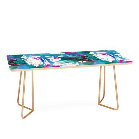 Ninola Design Blue paint splashes dripping Coffee Table