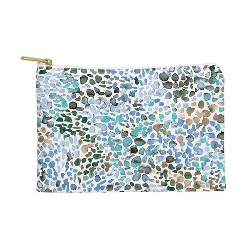 Ninola Design Blue Speckled Painting Watercolor Stains Pouch