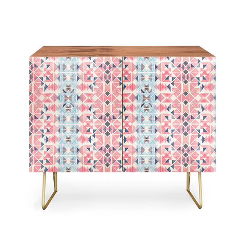 Ninola Design Boho Tribal Coral Pastel Credenza