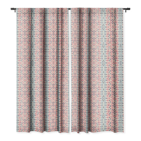 Ninola Design Boho Tribal Coral Pastel Blackout Window Curtain