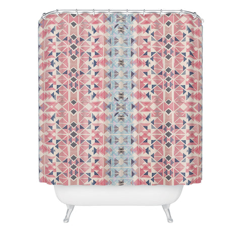 Ninola Design Boho Tribal Coral Pastel Shower Curtain