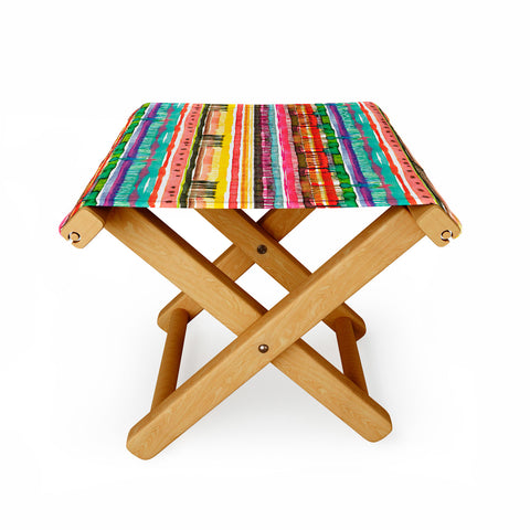 Ninola Design Boho Watercolor Tribal Folding Stool