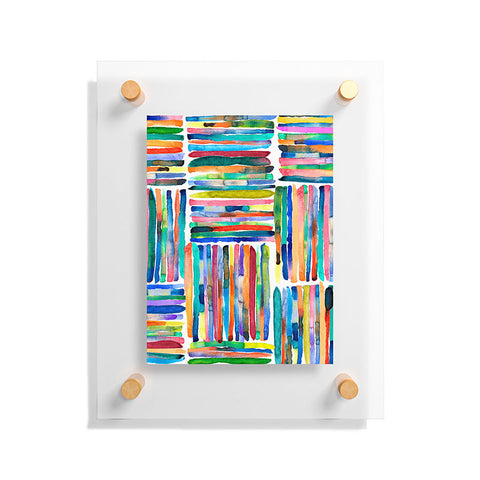Ninola Design Bold and bright stripes Multi Floating Acrylic Print