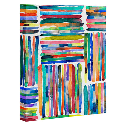 Ninola Design Bold and bright stripes Multi Art Canvas