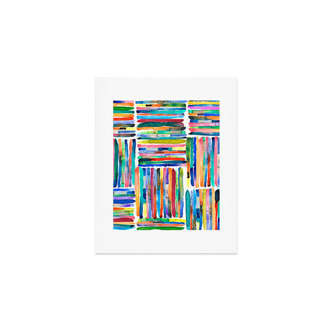 Ninola Design Bold and bright stripes Multi Art Print