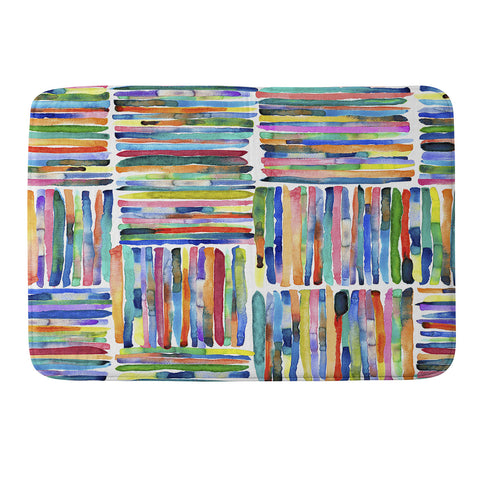 Ninola Design Bold and bright stripes Multi Memory Foam Bath Mat