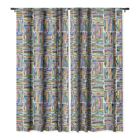 Ninola Design Bold and bright stripes Multi Blackout Window Curtain