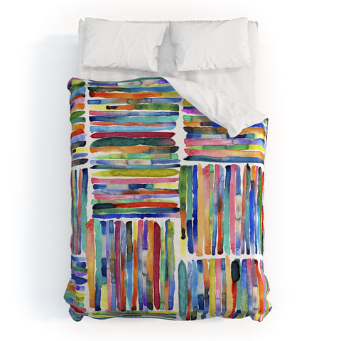 Ninola Design Bold and bright stripes Multi Duvet Cover