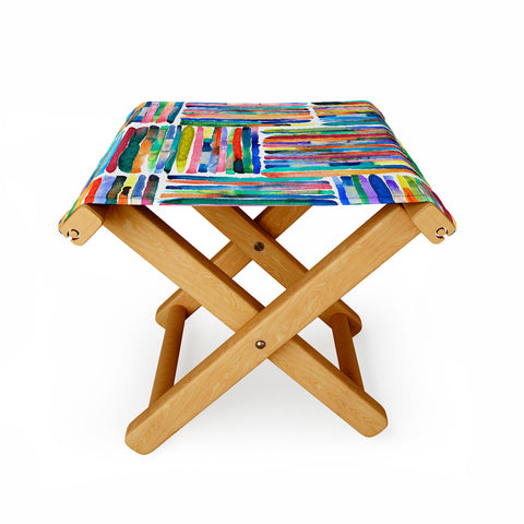 Ninola Design Bold and bright stripes Multi Folding Stool