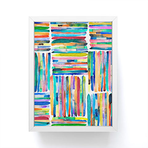 Ninola Design Bold and bright stripes Multi Framed Mini Art Print