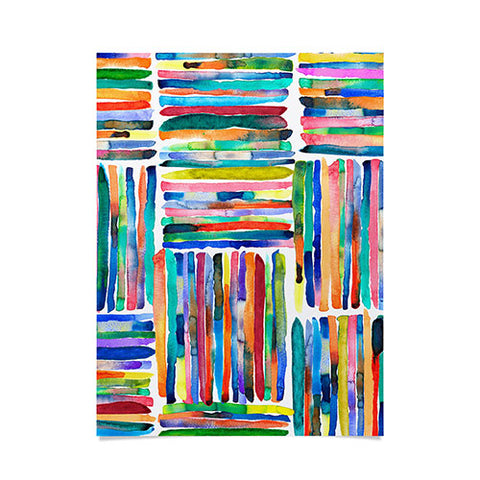 Ninola Design Bold and bright stripes Multi Poster