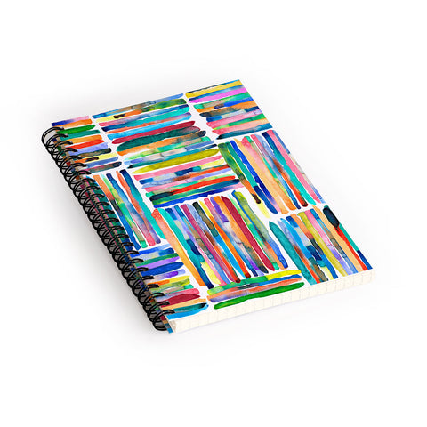 Ninola Design Bold and bright stripes Multi Spiral Notebook