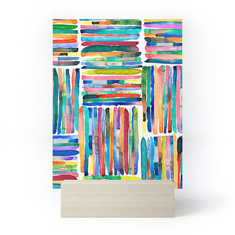 Ninola Design Bold and bright stripes Multi Mini Art Print