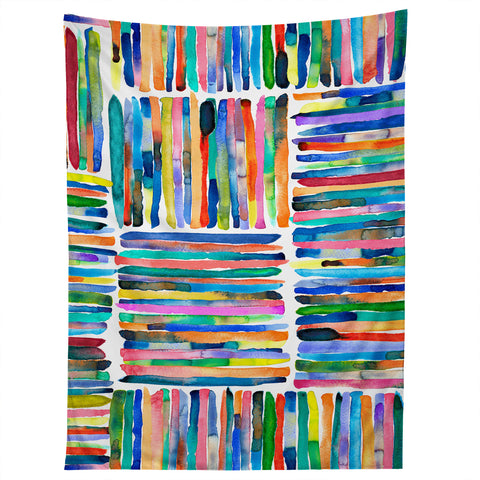Ninola Design Bold and bright stripes Multi Tapestry