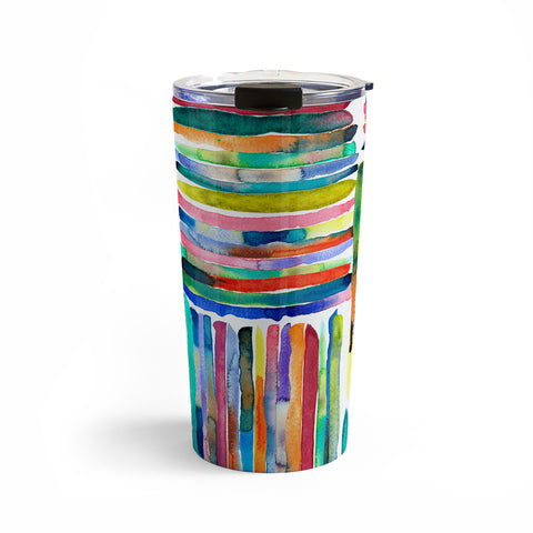 Ninola Design Bold and bright stripes Multi Travel Mug