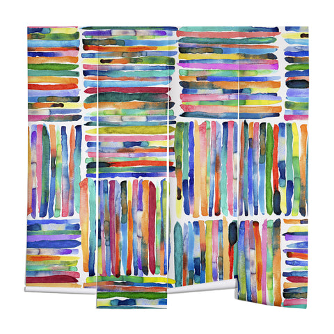 Ninola Design Bold and bright stripes Multi Wall Mural