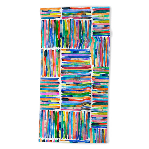 Ninola Design Bold and bright stripes Multi Beach Towel