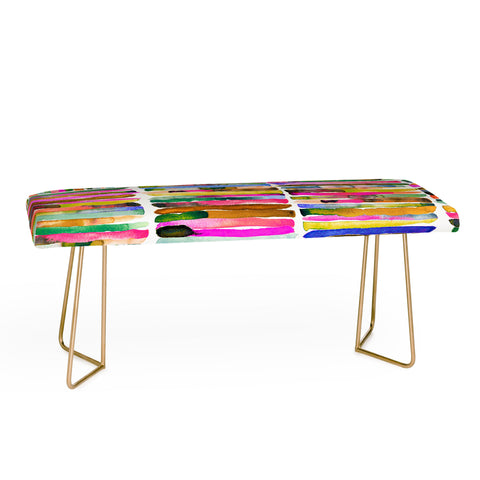 Ninola Design Bold bright stripes Pink Bench