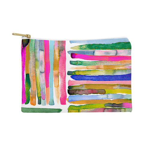 Ninola Design Bold bright stripes Pink Pouch